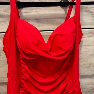 Vibrant Red Swimsuit